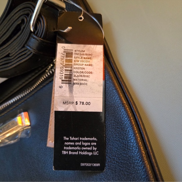 🪷 NWT TAHARI Kirsten Black Crossbody Bag - Picture 4 of 6
